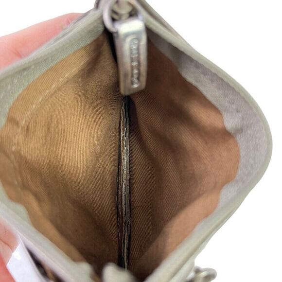 Fossil Womens Metallic Leather Coin Purse ID Holder Small Wallet Key Chain Bag - Picture 16 of 16